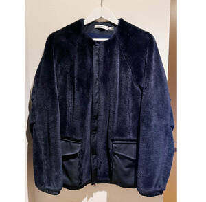 17AW nonnative ノンネイティブ TROOPER CARDIGAN ACRYL HIGH PILE DEEP SEA 2 トルーパーカーディガン