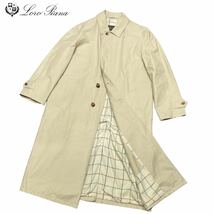 国内正規品 Loro Piana RAINMATE ロロピアーナ レインメイト ステンカラーコート ロング coat 裏地チェック 48 ベージュ メンズ_画像1