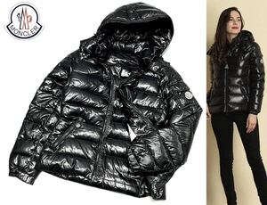 正規品 MONCLER モンクレール BADY DOWN JACKET バディ シャイニー ナイロン ダウンジャケット ロゴ ワッペン 1 ブラック レディース