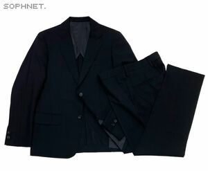 国内正規品 SOPHNET ソフネット ウール スーツ セットアップ 2B テーラードジャケット ブレザー スラックスパンツ M ブラック メンズ