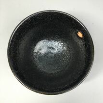 杉浦芳樹 瀬戸黒桜文茶碗 共箱 茶道具 抹茶碗 現代工芸 日展作家 師/北大路魯山人 19_画像5