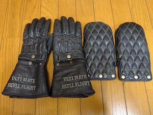 ★SKULL FLIGHT★スカルフライト★アルティメットボーングローブ★中古★S★ラングリッツ★Langlitz Leathers★VANSON★WESTRIDE