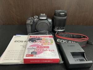 【美品】Canon キャノン EOS R10 ミラーレス一眼カメラ 本体 動作確認〇 レンズ付き 18-500㎜ F3.5-6.3 バッテリー1個 ベルト付