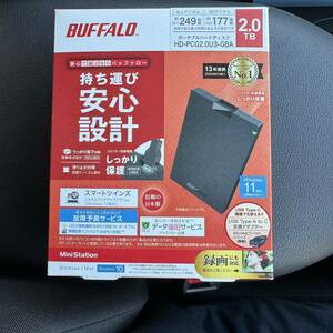 BUFFALO ポータブル HDD HD-PCG2.0U3-GBA ハードディスク 未開封