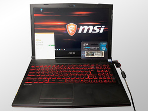 【美品】msi Core i7 ゲーミングノートPC【正式office付】GL63-8RC/intel Core i7 2.2GHz/新品SSD 512GB/メモリ16GB/Geforce GTX 1050/中古