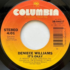 【試聴 7inch】Deniece Williams / It's Okay 7インチ 45 muro koco フリーソウル サバービア 