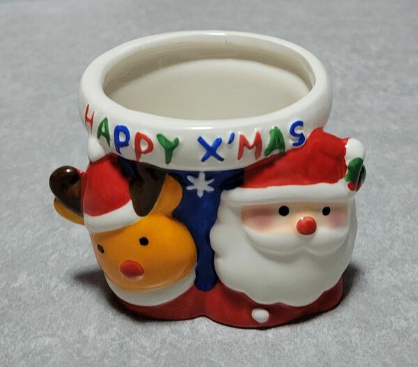 クリスマス カップ 陶器 X'mas 小物入れ 飾り サンタ トナカイ