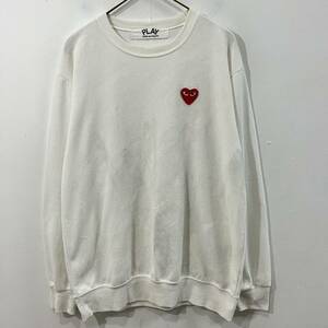 COMME des GARCONS PLAY AD2013 スウェット トレーナー ワンポイント 日本製 希少 コムデギャルソンプレイ【レターパックプラス郵送可】H