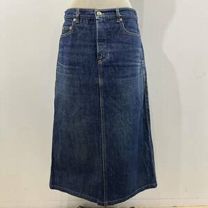 A.P.C. Denim skirt long skirt finest quality indigo hem slit design design skirt rare A.P.C. [ uniform carriage / including in a package possibility ]C