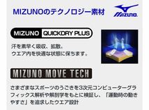 ▲新品【メンズXXL(XO)】紺 ミズノ モックネックシャツ 吸汗速乾 長袖 ハイネック 筆記体 インナー トレーニングウェア ゴルフ MIZUNO 秋冬_画像4