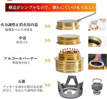 アルコールバーナー グリーン アルコールストーブ 合金 ミニ ストーブ スタンド キャンプ 屋外 防風 軽量 花見 BBQ_画像4