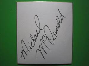  Michael * McDonald's autograph square fancy cardboard K-1 Fighter 