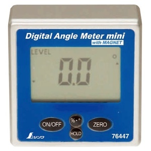 シンワ デジタルアングルメーター ミニ マグネット付 品番76447 。