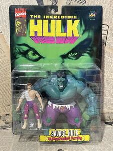 ☆1990年代/超人ハルク/アクションフィギュア/即決ビンテージ/Toybiz/The Incredible Hulk/Action Figure(Savage Hulk/MOC) MA-225