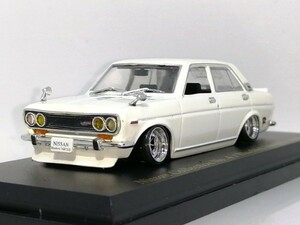 1/43 ノレブ Nissan Bluebird 1600 SSS (1969) 改 アルミ 深リム ローダウン 改造 510 ブルーバード チンスポ・リアスポ カスタム 国産名車