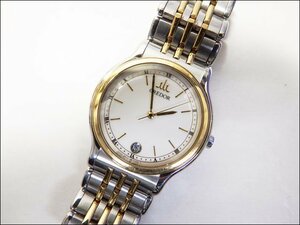 SEIKO/セイコー◆CREDOR クレドール/9572-6000◆YGベゼル 18KT×SS デイト クオーツ 本体のみ