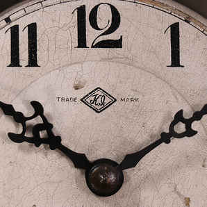 【開】大正時代-昭和 『H.I』 瓢形ゼンマイ機械式柱時計 掛時計 ボンボン時計 愛知県時計製造同業組合 AC315の画像4