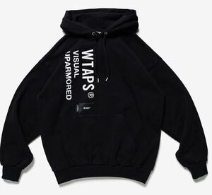 新品WTAPS 22AW VISUAL UPARMORED HOODY BLACK パーカー ダブルタップス フーディー スウェット 