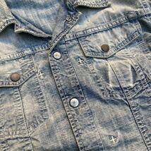 希少 number nine ナンバーナイン denim jacket デニム トラッカー ジャケット archive jeans アーカイブ Boro destressed Size 3 Takahiro_画像2