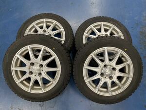 スタッドレスタイヤ アルミホイール DUNLOP ウィンターマックス02 155/65R14 4本セット　軽自動車