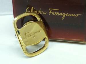 Salvatore Ferragamo VARA フェラガモ ヴァラ スカーフリング ゴールドカラー スカーフ留め 定形外送料無料