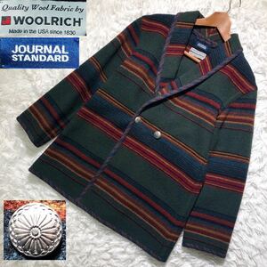 【美品】WOOLRICH × JOURNAL STADARD ウールリッチ×ジャーナルスタンダード　ブランケットジャケット　ネイティブ柄　ウール　ダブル