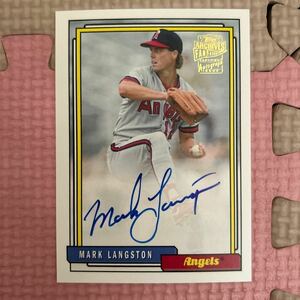 2017年Topps/マーク・ラングストンARCHIVES直筆サイン直書き/マリナーズイチロー/エンジェルス大谷/fan favorite /AUTOGRAPH ISSUE