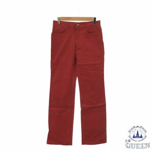 * beautiful goods * RALPH RL LAUREN Ralph Lauren pants long trousers casual Zip up button lady's red made in Japan 901-6445 old clothes 