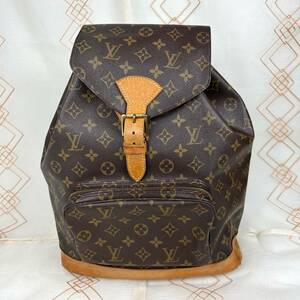 ☆ジャンク 1円～☆ LOUIS VUITTON ルイヴィトン モノグラム モンスリGM リュック バックパック ユニセックス M51135 レディース B-078