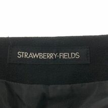 【訳アリ】 STRAWBERRY-FIELDS ストロベリーフィールズ スカート ミニ丈 チャック 無地 フリル レディース ブラック 日本製 901-3964_画像4