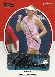 2007 ACE AUTHENTIC STARS Nadia Petrova Auto 女子テニス 直筆サインカード