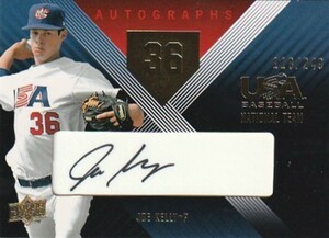 2008 UD USA BASEBALL Joe Kelly RC Auto #/249 大谷選手に背番号17番を譲った男 時速164km速球投手 ジョー・ケリー直筆サインカード