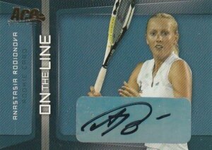 2007 ACE TENNIS ON the LINE Anastasia Rodionova RC Auto 女子テニス 直筆サインカード