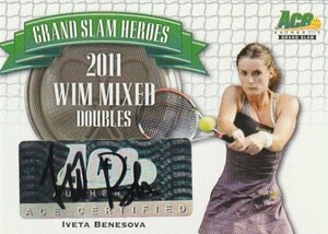 2013 ACE TENNIS GRAND SLAM HEROES Iveta Benesova Auto 女子テニス 直筆サインカード