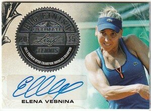 2015 LEAF ULTIMATE TENNIS BIG FINISH Elena Vesnina Auto 女子テニス 直筆サインカード 25枚限定