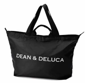 【新品未使用】DEAN&DELUCA トート パッカブルトート エコバッグ ショッピング　旅行 黒色　超大容量ブラック