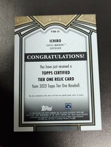 2023 topps tier one baseball イチロー　マリナーズ　ジャージカード　サインなし　400枚限定_画像2