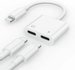 【MFi正規認証品】iPhone イヤホン 充電 2in1 変換 アダプタ 二股接続ケーブル iPhone用 イヤホン 変換 ケーブル 通話リモコン