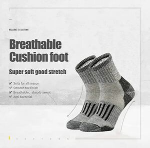 HIKING SOCKS メリノウール登山用靴下 ハイキング トレッキング アウトドア 暖かい 男女兼用 秋 冬