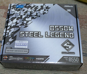 ASRock B550M Steel Legend Socket AM4 AMD B550 MicroATX マザーボード 