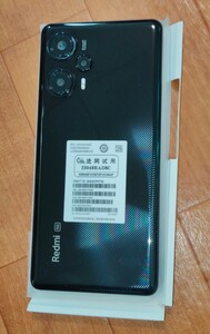 Redmi note 12 Turbo Grobal Rom(CN版 STDベース) 12GB 256GB 黒 新品開封済(動作確認と撮影のみ) 新品ガラスフィルム(表のみ)付き