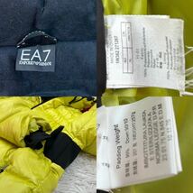 エンポリオアルマーニ イーエーセブン メンズ ダウンジャケット XLサイズ 大きいサイズ 黄 黒 アウター ロゴワッペン EA7 送料無料 人気_画像10