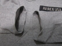 AVIREX V-NECK FATIGUE LS T-SHIRT・XL・灰／グレー（アヴィレックスファティーグロンＴシャツ胸タグミリタリーポケット付き長袖Tシャツ）_画像5