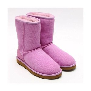 本物　正規品　レディース　UGG　アグ　クラシックショート　シープスキン　ムートン　ブーツ　ピンク