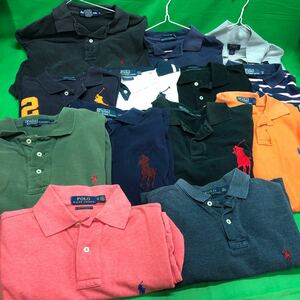 ② 1円スタート ポロ ラルフローレン Polo by RALPH LAUREN 他 半袖 ポロシャツ…メンズ レディース サイズ色々… 全13枚 まとめ売り 100S