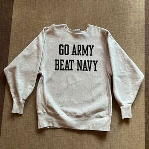 【激レア】90's Lサイズ GO ARMY BEAT NAVY チャンピオン リバースウィーブ 軍物 USA製 実物 Champion USAFA USMA WESTPOINT ARMY NAVY 