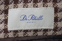 定価12万 新品同様 未使用 De Petrillo デペトリロ Anacapri リネンコットン ライトツイード チェック テーラードジャケット メンズ 46_画像2