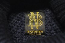 17AW 超美品 BATONER バトナー シグネチャー 5ゲージウール片畦 タートルネック ニット セーター BN-17FM-009 ダークネイビー メンズ 2_画像2