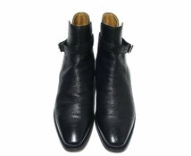 極美品 Crockett & Jones クロケットジョーンズ ALKA別注 JODHPUR 2 ジョッパーブーツ カーフ グレインレザー ブラック レディース 5 C_画像3