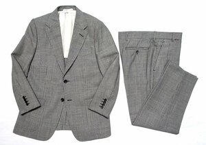 定価44.5万 使用僅か 極美品 dunhill ダンヒル BELGRAVIA ハウンドトゥース チェック スーツ セットアップ ウール ブラック メンズ 50